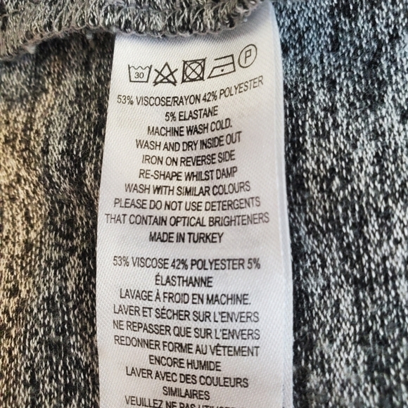 French Connection grey short sleeve bodycon mini dress size 4 - Picture 12 of 13